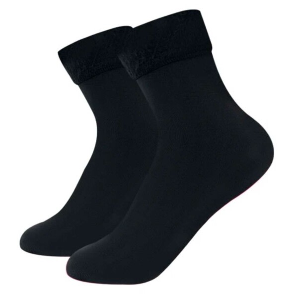Vuoratut sukat - kuuma fleece musta musta
