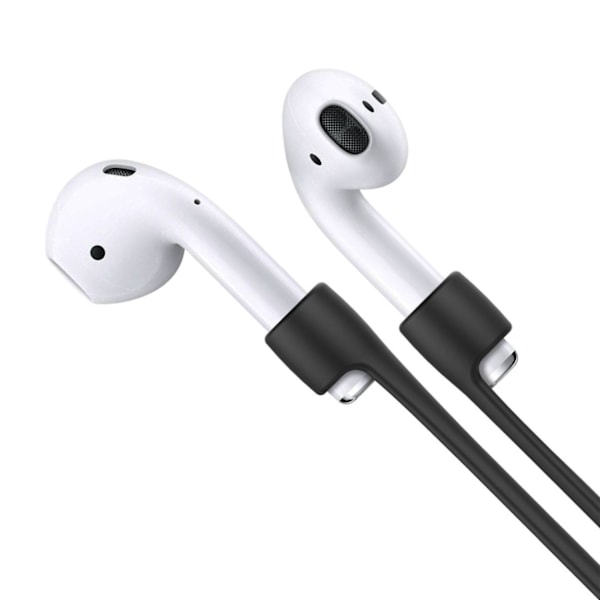 Svart Apple AirPods 1/2/Pro Strap Halsrem Snöre Hänga Runt Halsen svart