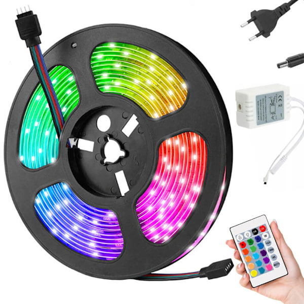 RGB LED-nauha kaukosäätimellä 4,5 m