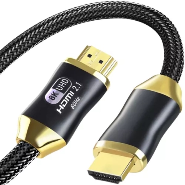 Guldpläterad 8K 60Hz 4K 120Hz 48Gbps HDMI 2.1 Kabel 3m