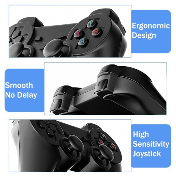M8 Game Stick Lite 2024 20 000+ retro-TV-peliä musta