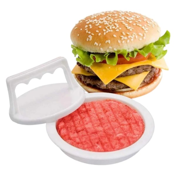 Hamburger Press for Perfect Burgers - Hamburger Form Patty Maker hvid