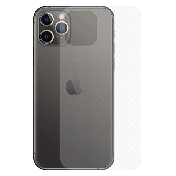 iPhone 12 Pro Hiilikuitu Vinyyli ihon tarran suojakalvo takaisin läpinäkyvä