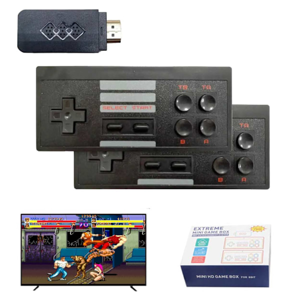 4k Retro -pelikonsoli - 945 Classic Games HDMI musta