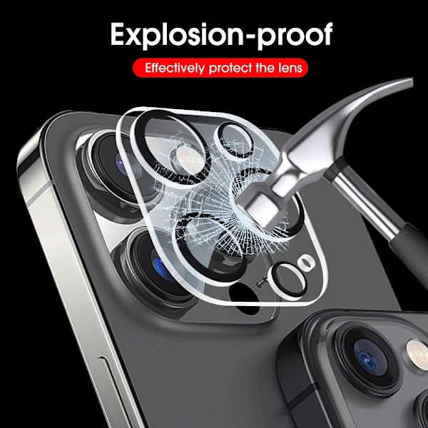 2 kpl iPhone 15 Pro/15 Pro Max Linssinsuojaus Kameran suojaus läpinäkyvä