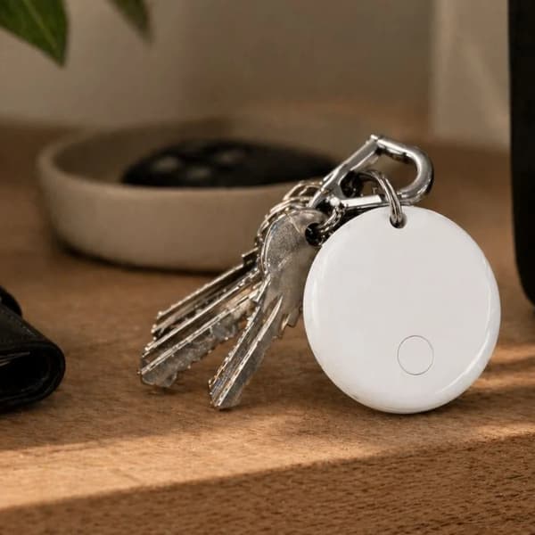 Bluetooth Tracker för Nycklar & Väskor – Smart Spårsändare Kompatibel med iOS Vit