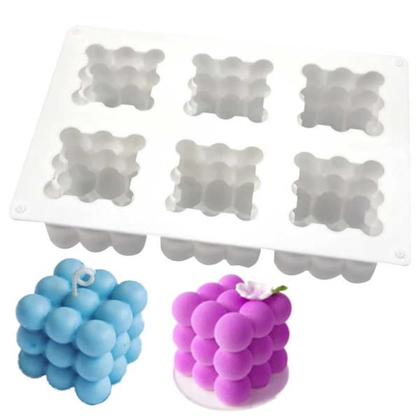 Lysform Diy Stearin Light 6st Cubs hvit