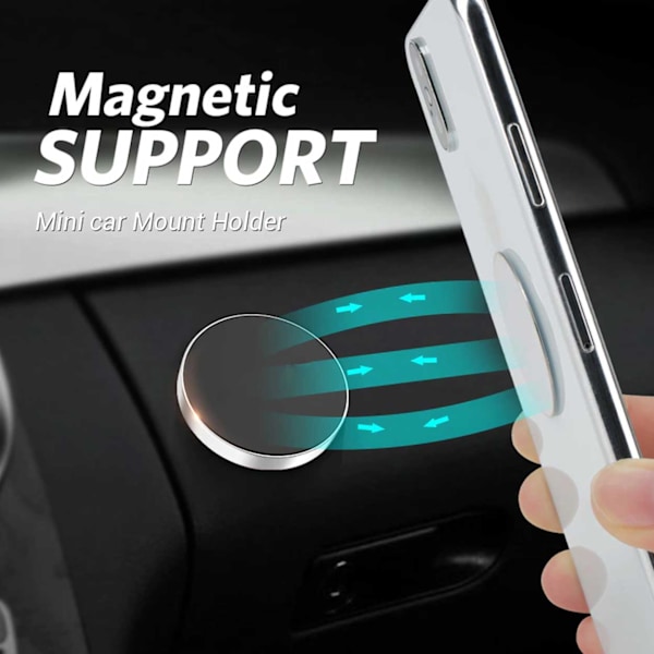 Universal Mobile Holder Magnet Self -adhæsiv bilholder sølv sølv