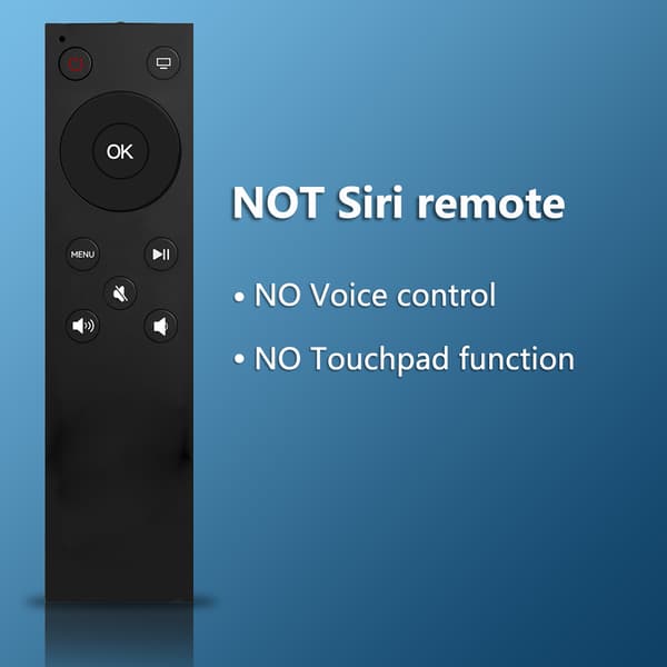 Universal IR Ersättningsfjärrkontroll Apple TV Kompatibel svart