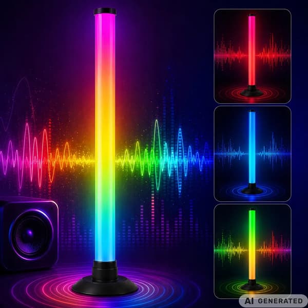 LED Light Bar RGB skrivebordslampe med musikksensor og app