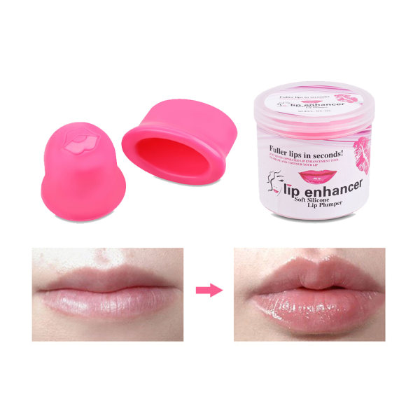 Lip Plumper Enhancer Naturlig Läppförstoring Fylliga Läppar rosa