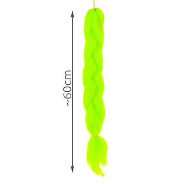 Jumboflätor | Ombre Flätor | Syntetisk Hårförlängning Neon 60cm grön