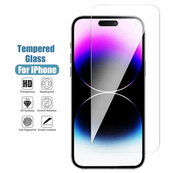 iPhone 15 Pro Max Screen Protector HD tempereret glas gennemsigtig