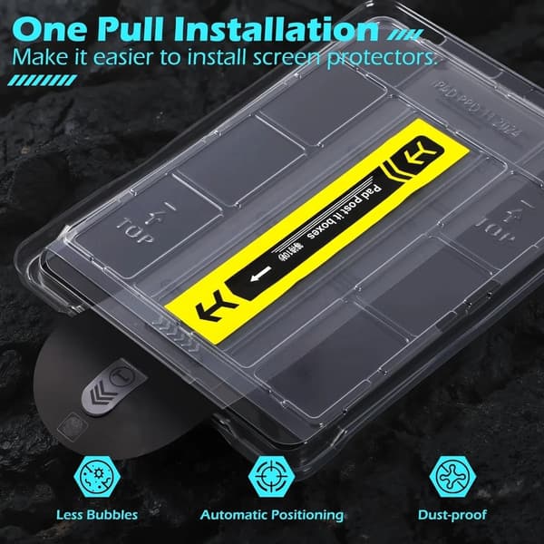 Easy Install iPad Pro 12,9 (2018–2022) Skjermbeskytter HD Herdet Glass Transparent