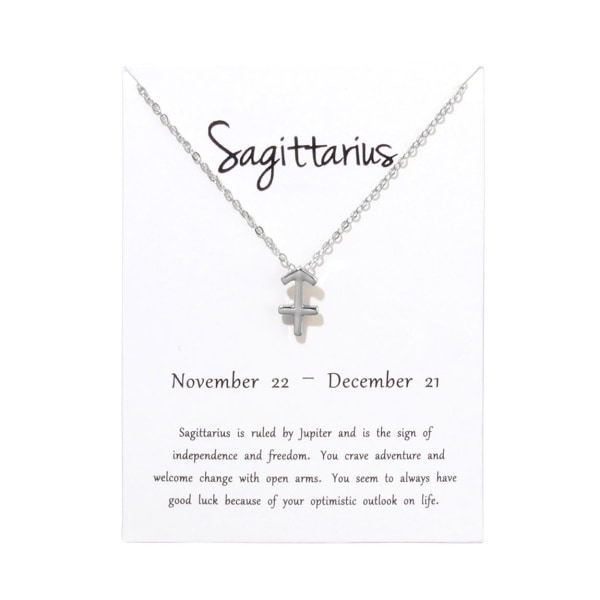 Gåvohalsband Stjärntecken Skytten Sagittarius Halsband silver