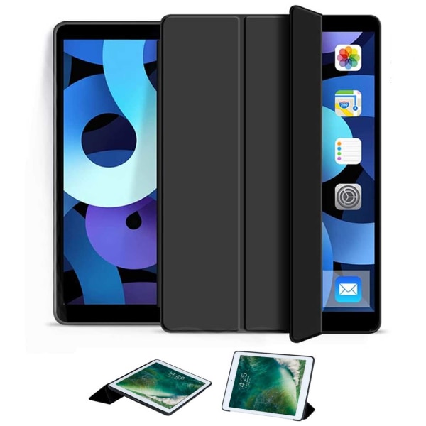 iPad 7/8 10,2 "kuoren kotelo kolmiosainen älykäs kotelo musta musta