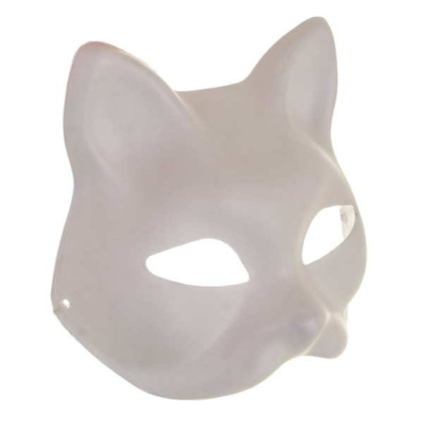 10-Pack Vita DIY Katte masker til Maleri og Håndværk