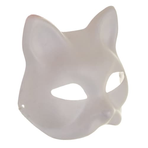 10-Pack Vita DIY Kattmasker för Målning och Pyssel