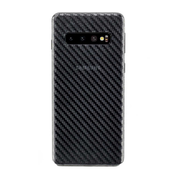 3-pakke Galaxy S10E Carbon Fiber Vinyl Skin Decal Beskyttende film Carbon gennemsigtig