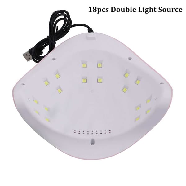 54W UV/LED -lampe til negle med timer - neglelampe pink
