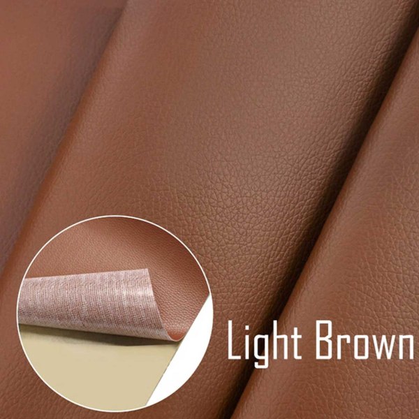Självhäftande Skinn Fix Repair Dekor Patch för Soffa Brun 2st 20x30cm Ark brun