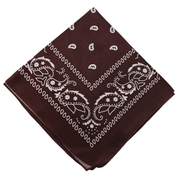 Bandana huivi huivi nuuska kangas paisley kuvio ruskea ruskea