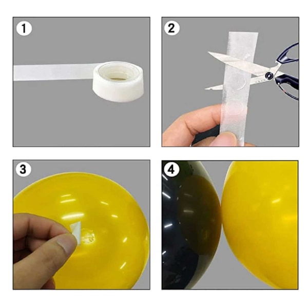 Ballon Bow Black Gold - Komplet Balloon Girlang 5m guld