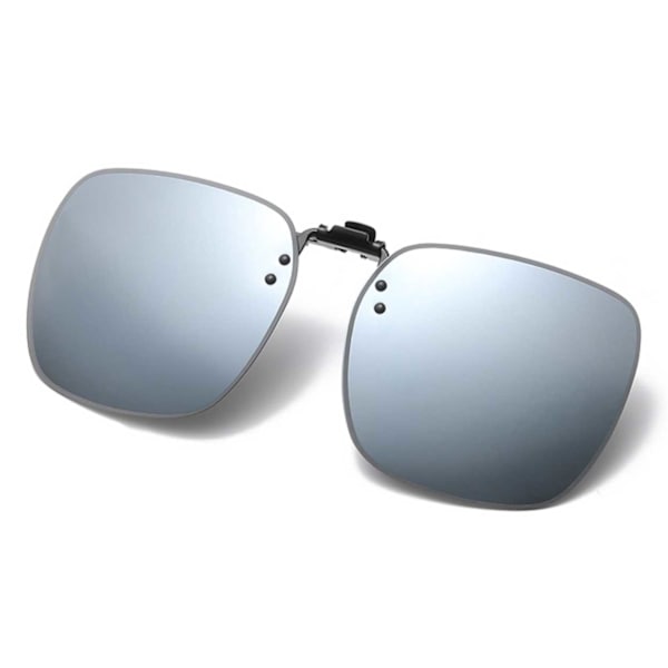 Stora Flip Up Clip On Solglasögon Silver silver