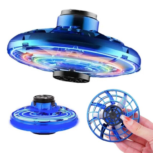 Spinning Boomerang Flying Orb Flydende UFO Legetøj Udendørs Leg blå