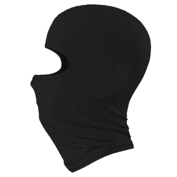 Tynd sort balaclava ski maske røver hat 1 hul sort