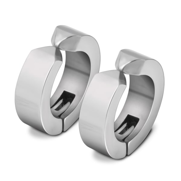 2-pack sølv falske piercing ører ringer øreringe metal fairpiercing sølv