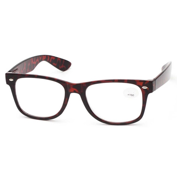 Brune leopard wayfares lesebriller med styrke 1.0