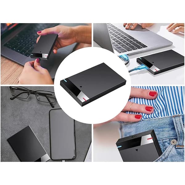 Hårddiskkabinett 2,5 tum USB 3.0 för SATA SSD och HDD – Verktygsfri Montering Svart
