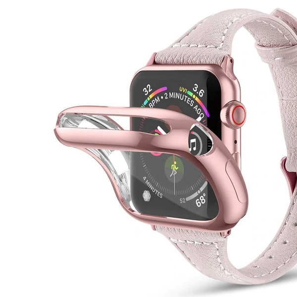 Fuld Apple Watch 4/5/6/7/SE Shell Screen Protector Pink 40mm pink