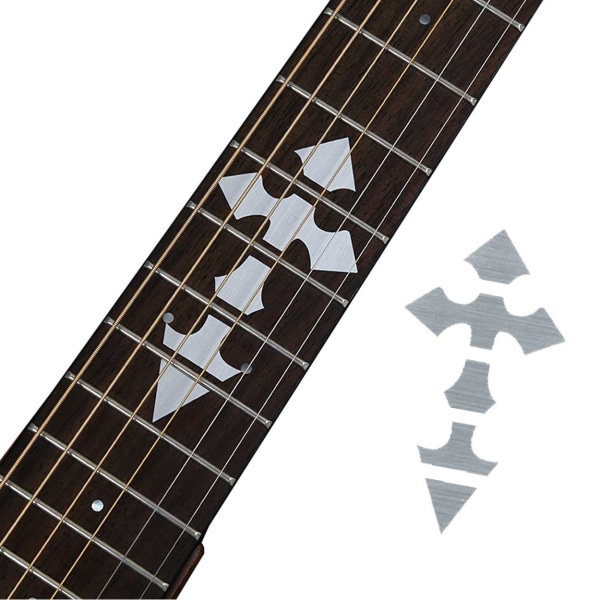 Klistermärke för Gitarr Dekoration Greppbräda Dekor Gitarrhals grå