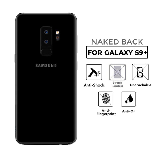 Samsung Galaxy S9 plus gennemsigtig hudbeskyttende plast tilbage gennemsigtig