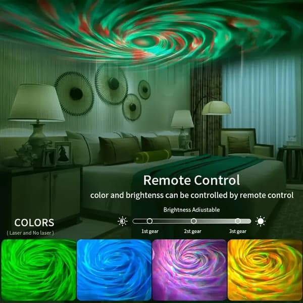 Mini Roterende RGB Nebula LED Prosjektor Nattlampe