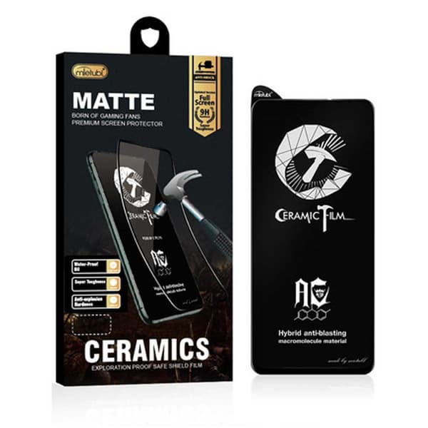 iPhone 12 Pro Max Screen Protection matt keramisk hærdet glas carbon fiber sort