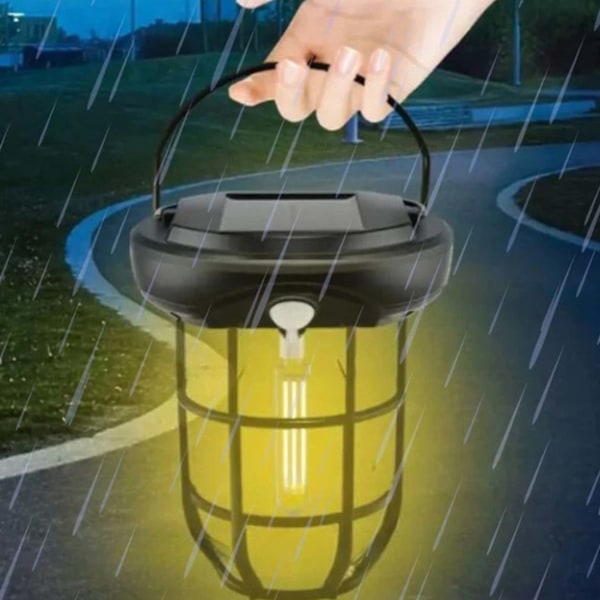 Solcellslykta med Väggfäste | 3 Lägen och Rörelsesensor svart