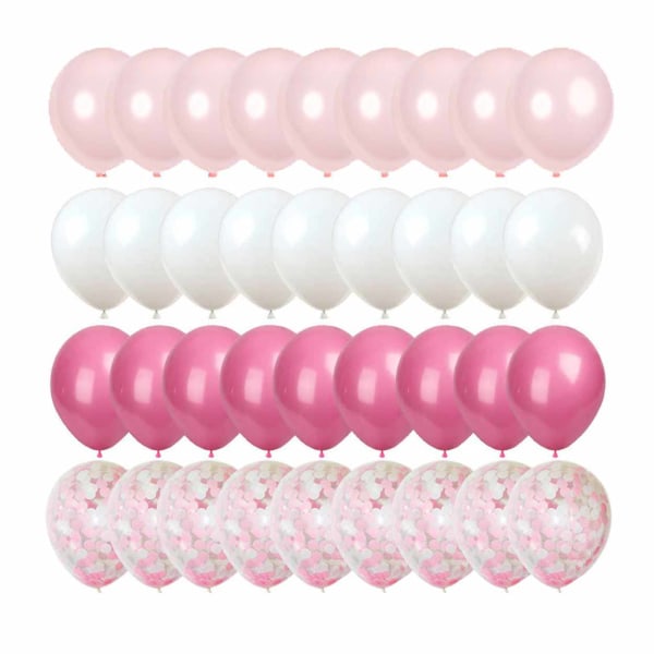 50-pack balloner pink konfetti balloner 31cm fødselsdag pink