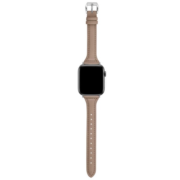 Lærarmbånd Apple Watch 42/44/45 1/2/3/4/5/6/7/Se Smalt Brown brun