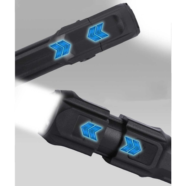 Ladattava LED -taskulamppu xpe zoom musta