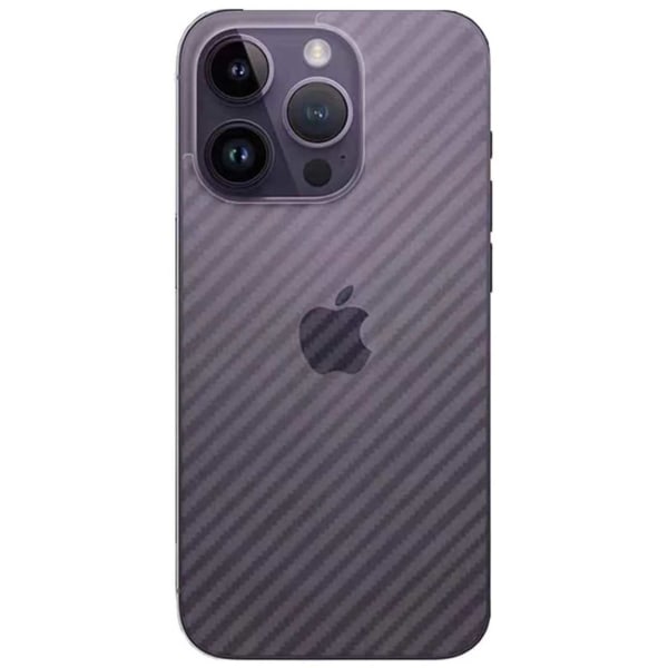 iPhone 14 Pro Max Skyddsfilm för Baksida Kolfiber Carbon Skin transparent