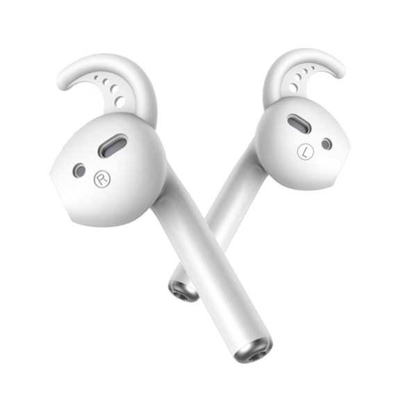 AirPods Earpads Öronkrokar Silikon Krokar Earhooks Vit vit