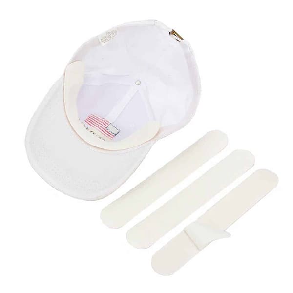 20 -Pack Sweat Protection for Cap -Self -Adhesive Sweat Band til hatte hvid
