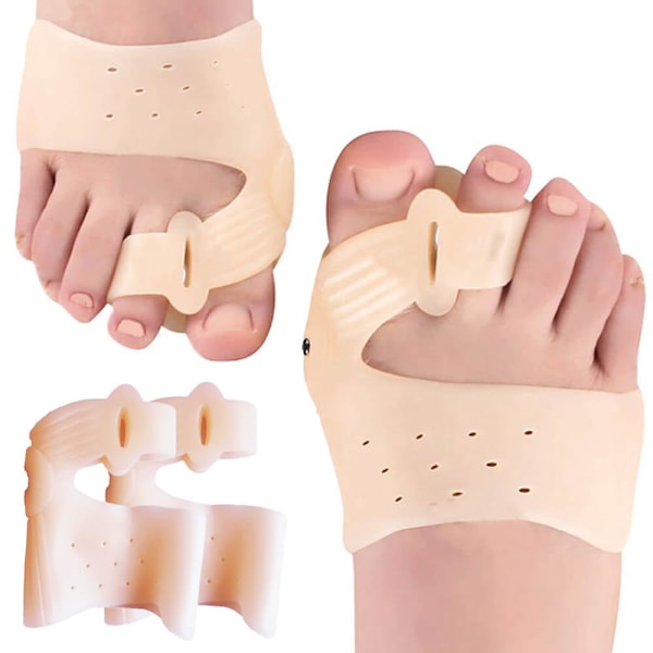 2 Pack Hallux Valgus Toe Separator Gel