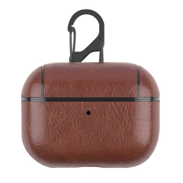 Mörkbrun Apple AirPods Pro Väska Fodral Skyddsfodral Skinn Läder brun