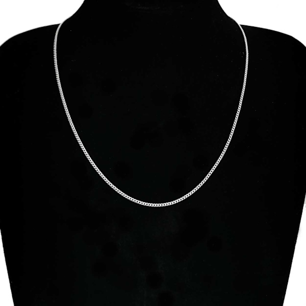 Ohut hopeaketjun kaulakoru kaulakoru ketjun linkki hopeaa 1,8 mm hopea