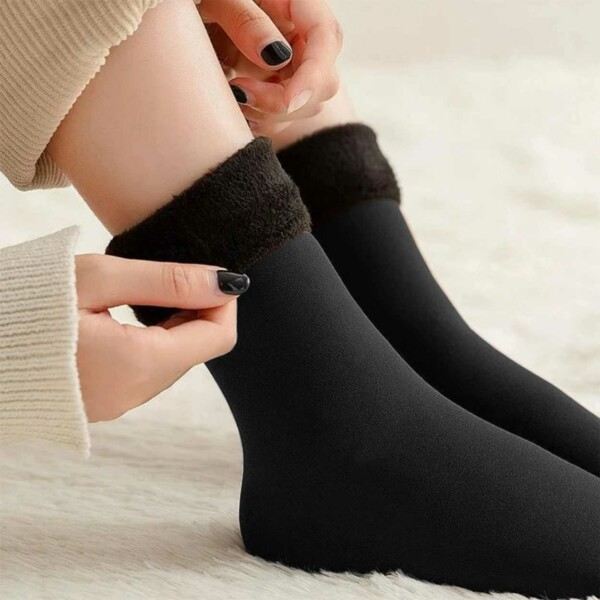 Foret strømper - Hot Fleece Black svart