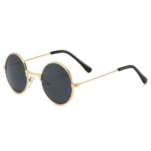 Små solbriller til børn - Runde børns solbriller - guld sort guld